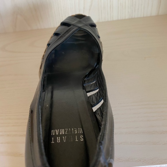 Stewart Weitzman Espadrille Black Patent Sandal - Picture 6 of 7